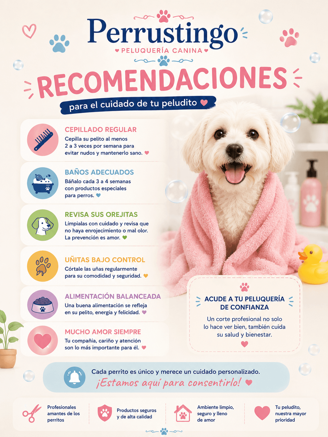 Próximamente: recomendaciones — consejos, productos y rutinas de cuidado canino.